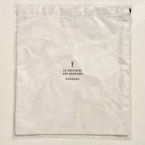 YSL Yves Saint Laurent Le Vestiaire Des Parfum Pouch Dust Bag New White Luxury